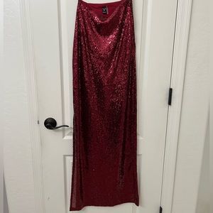 Windsor red sequin skirt